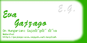 eva gajzago business card